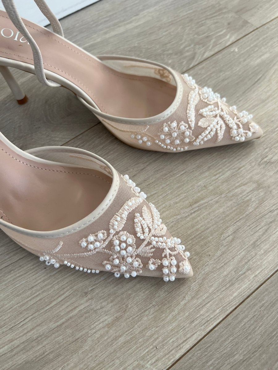 Joia beige heels - Aaberg DK