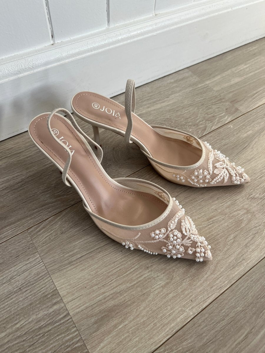 Joia beige heels - Aaberg DK