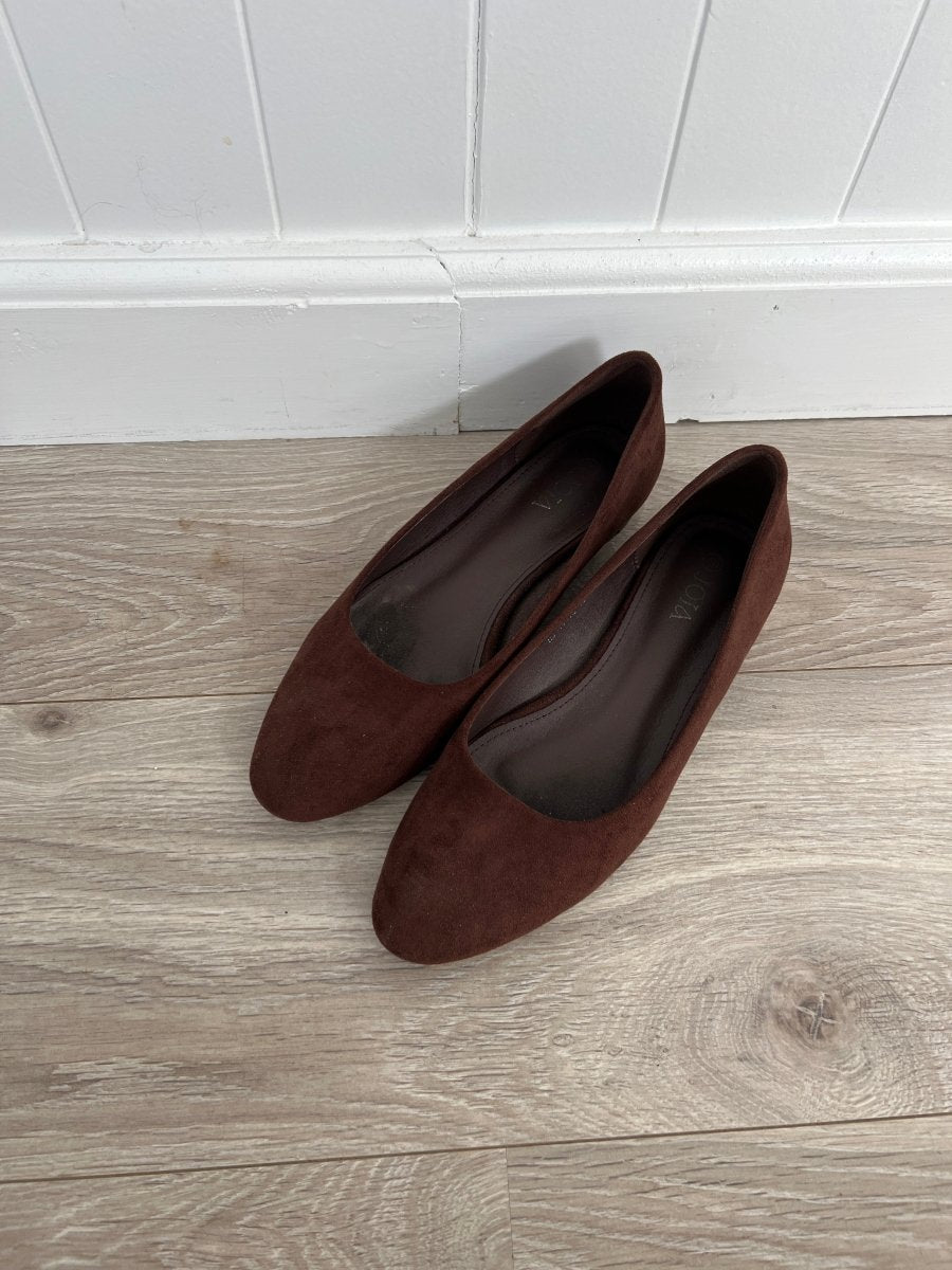 Joia dark brown ballerine - Aaberg DK