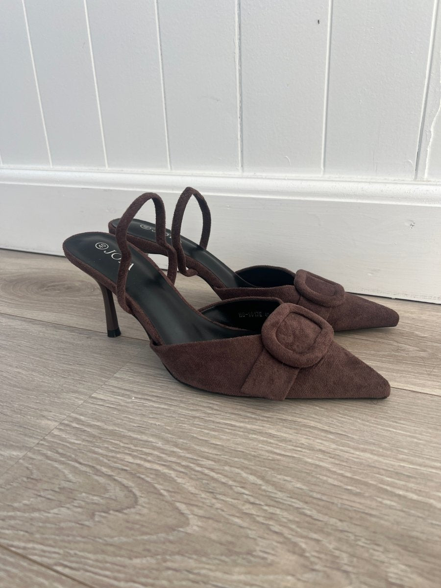 Joia dark brown pumps - Aaberg DK
