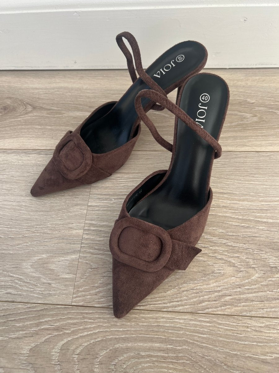 Joia dark brown pumps - Aaberg DK