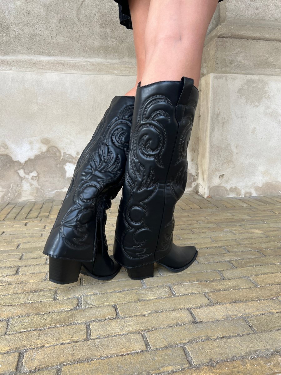 Joia high squared black boot - Aaberg DK