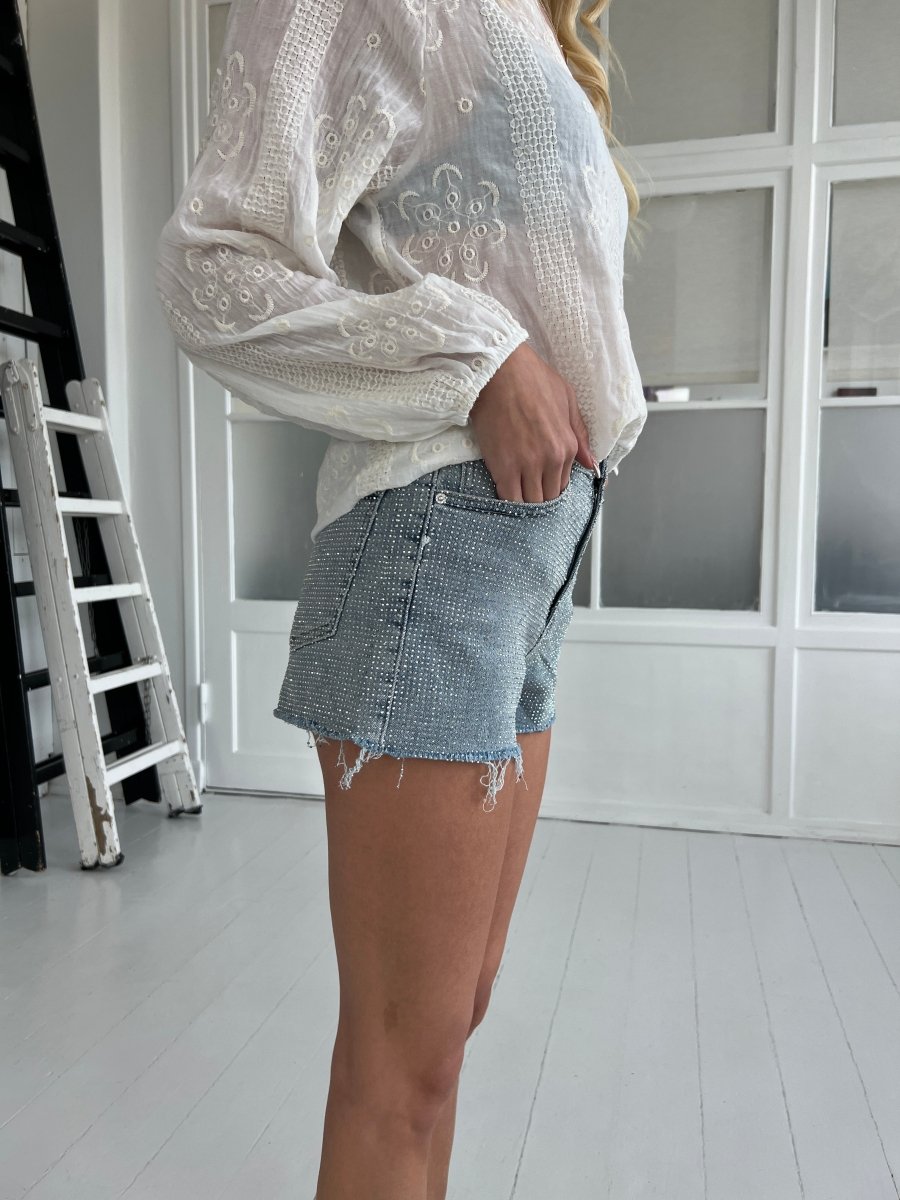 Laulia rhinestone shorts - Aaberg DK