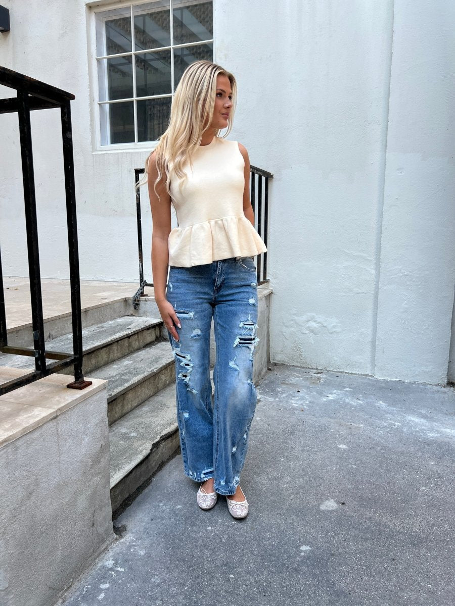 Laulia ripped dad jeans - Aaberg DK