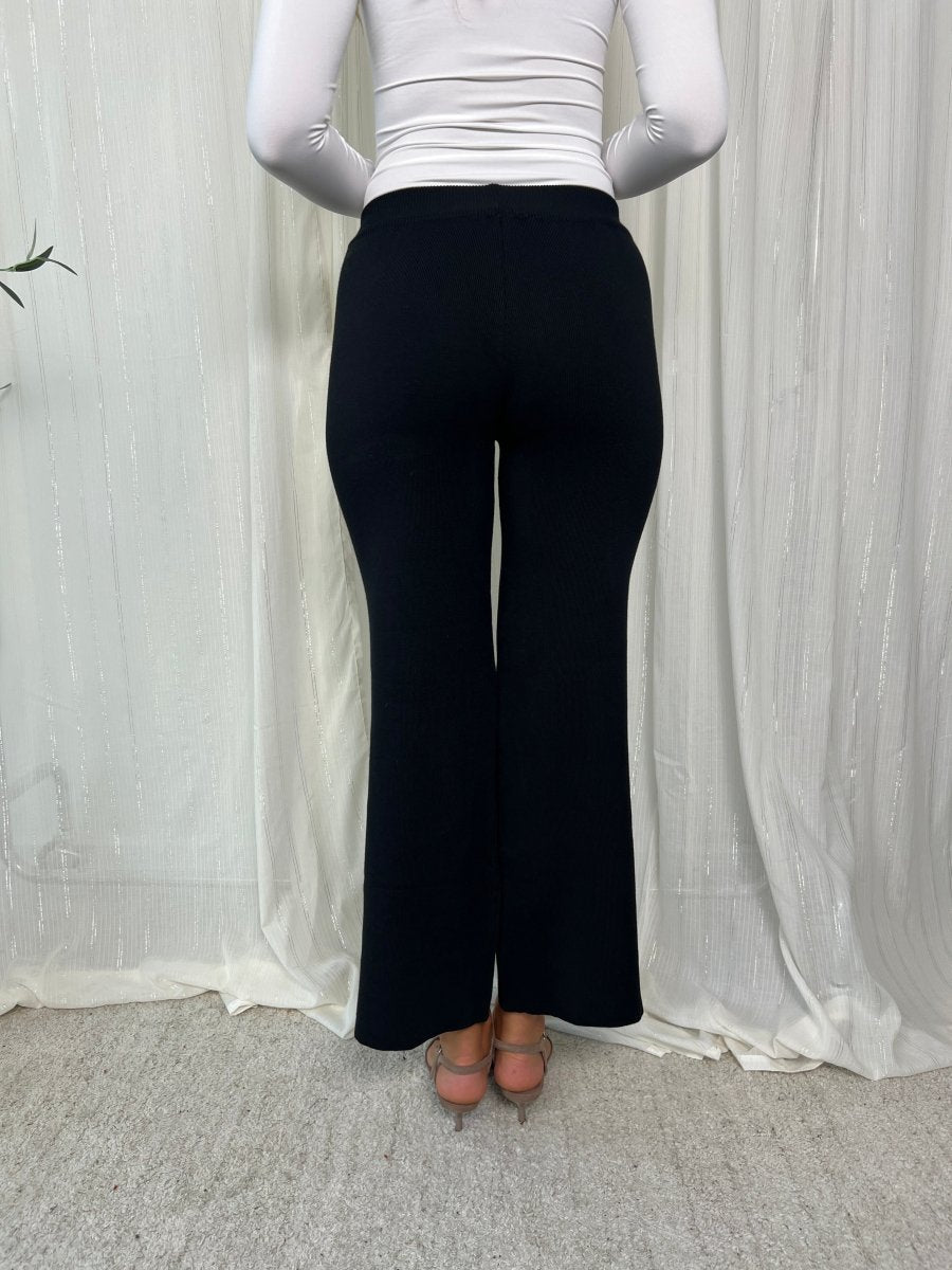 Liva black knit pants - Aaberg DK