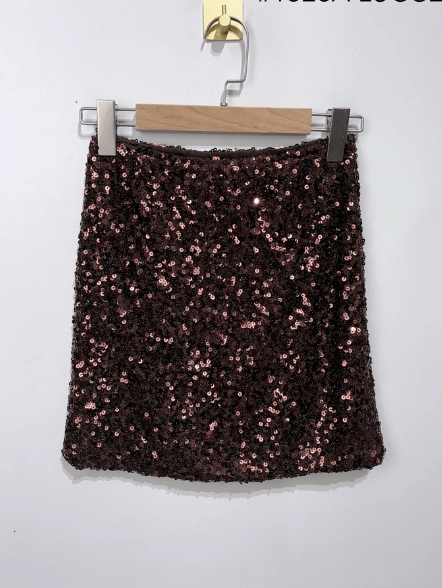 Lucce sequin brown skirt - Aaberg DK