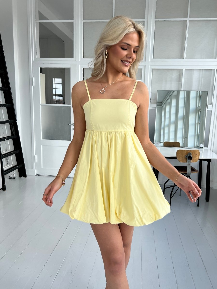 Maya yellow bow dress - Aaberg DK