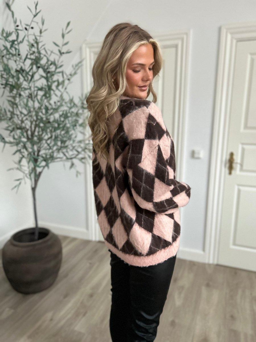 Mochy oversized diamond cardigan - Aaberg DK