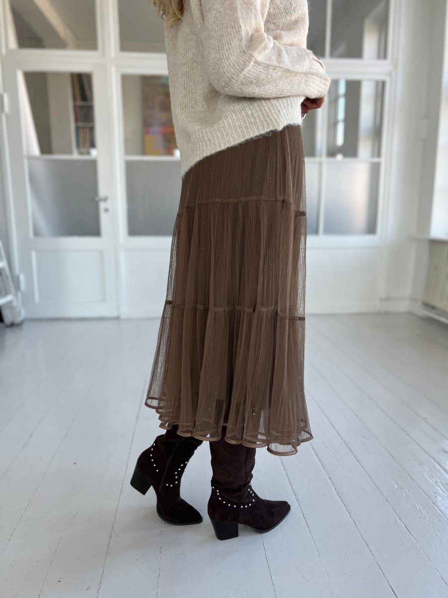 Orice Taupe tulle skirt - Aaberg DK