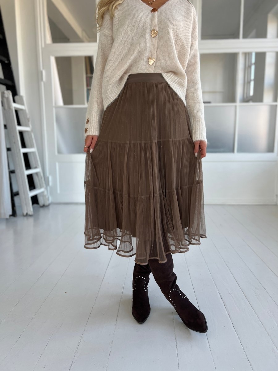 Orice Taupe tulle skirt - Aaberg DK