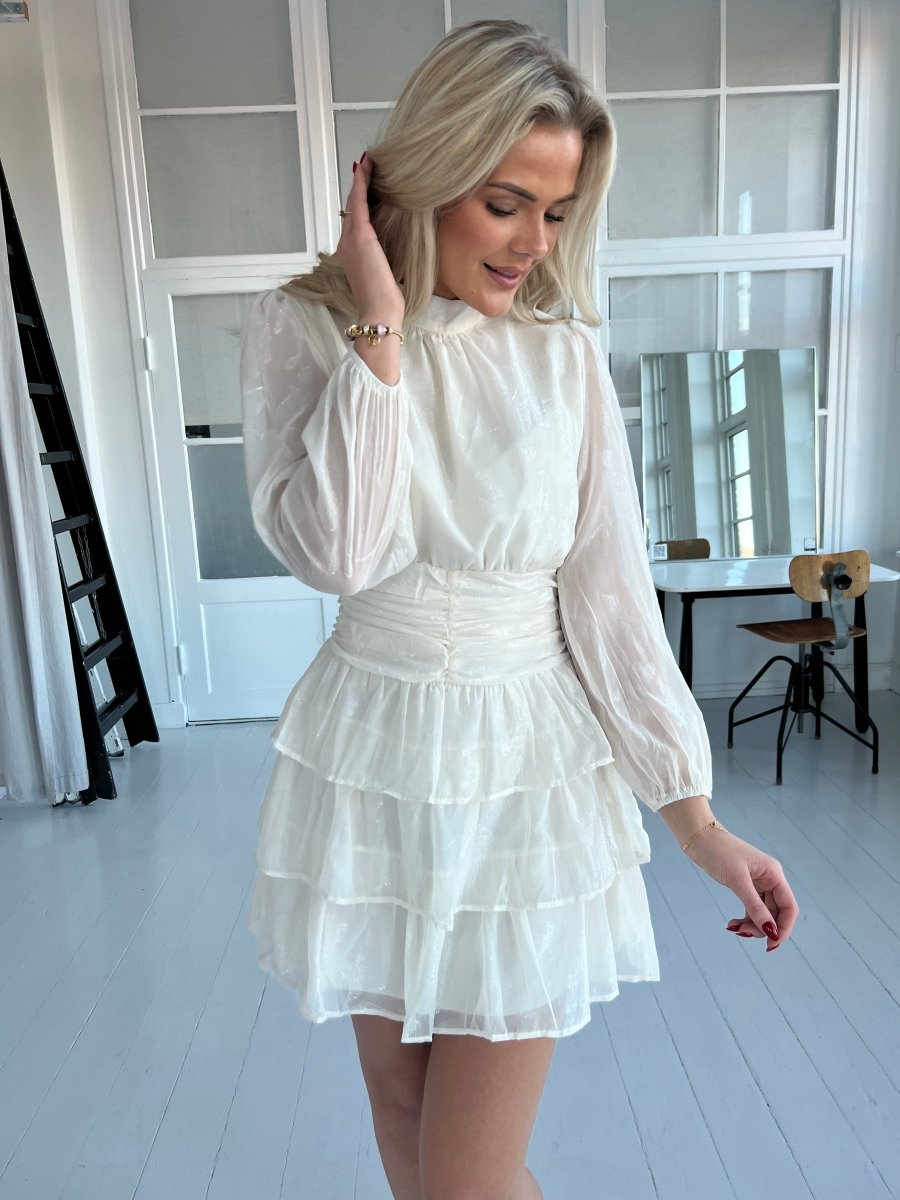 Rosie white silver dress - Aaberg DK