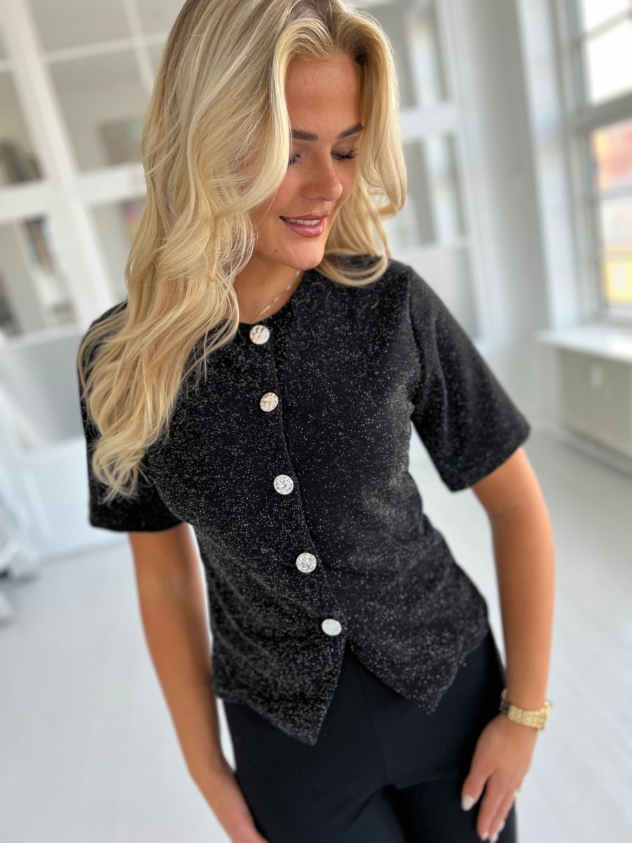 Sisters Point Gova Blouse Black/Silver - Aaberg DK