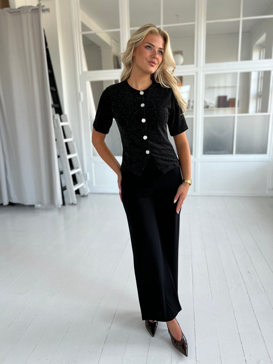 Sisters Point Gova Blouse Black/Silver - Aaberg DK