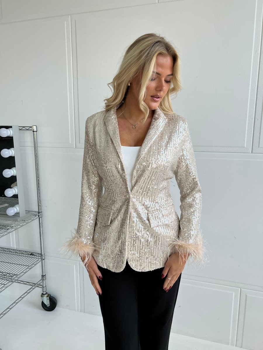 Soky silver sequins blazer - Aaberg DK