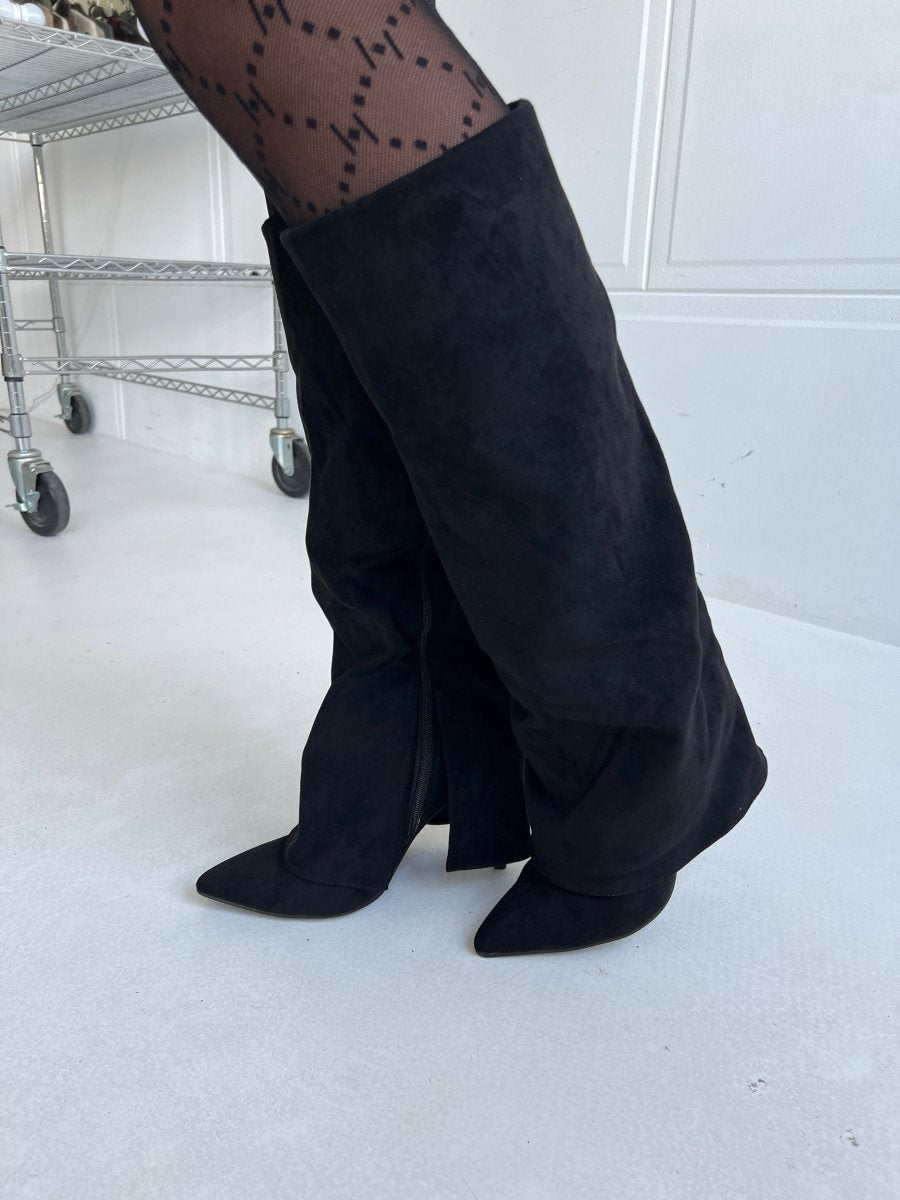 Todzi black folded boots - Aaberg DK