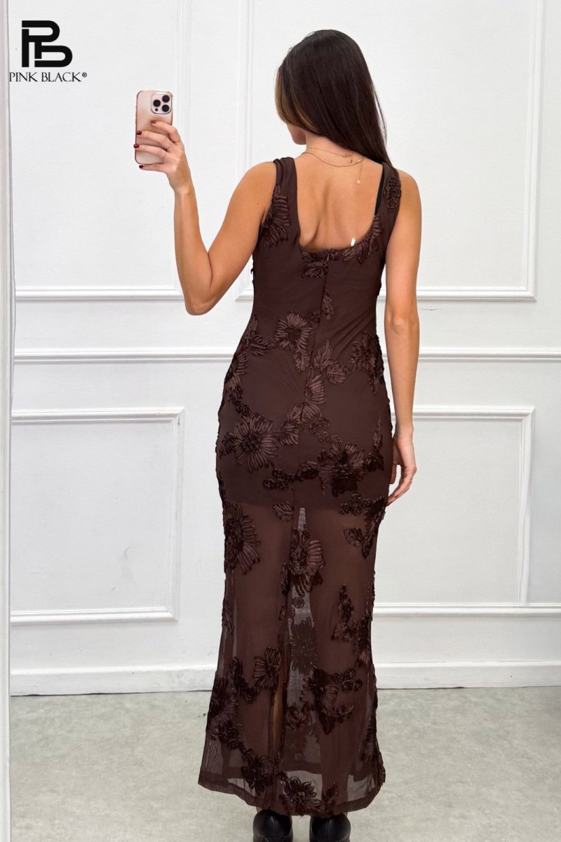 Yita dark brown dress - Aaberg DK