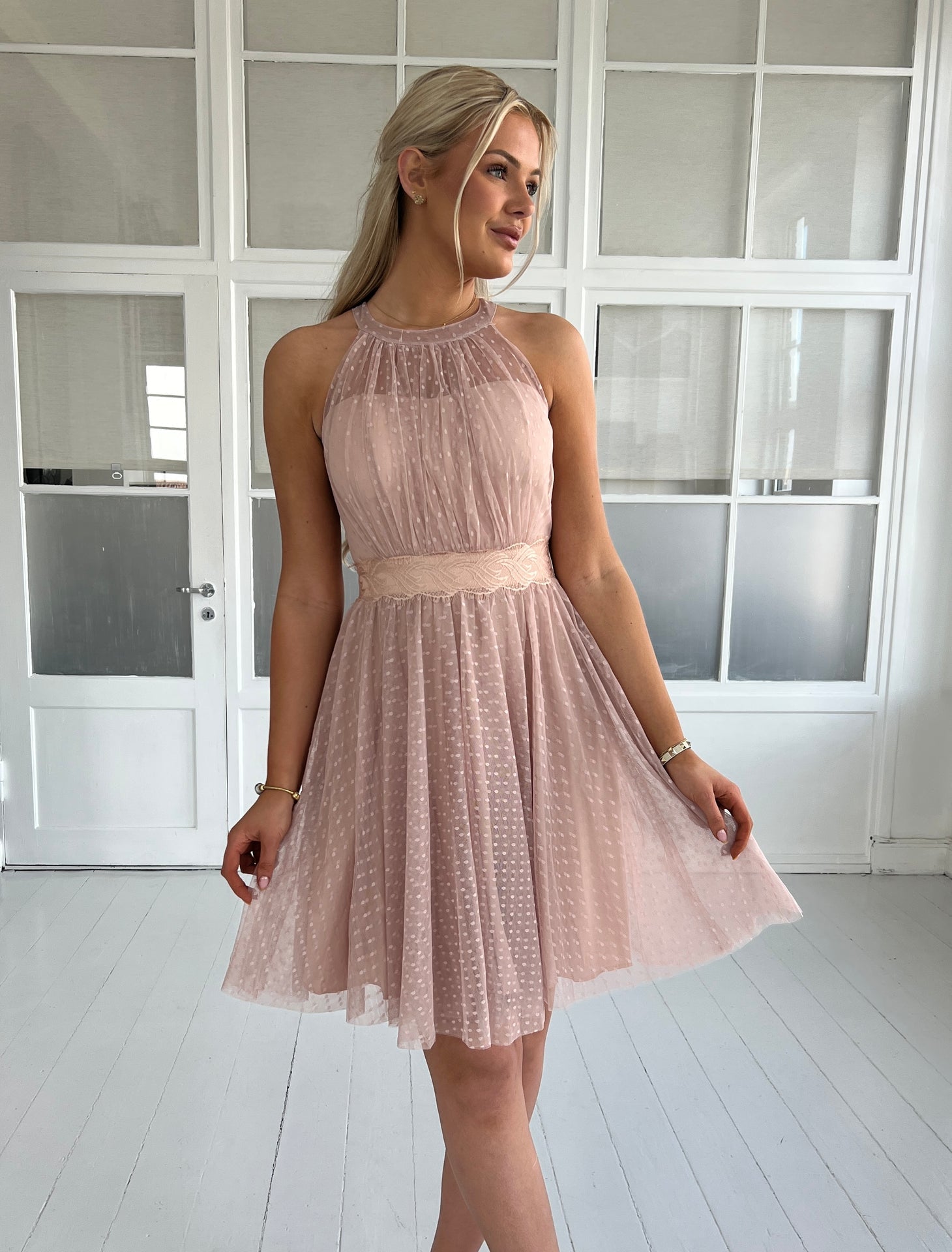 Soky rose tulle dress