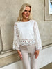 Elli white lace blouse