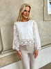 Elli white lace blouse
