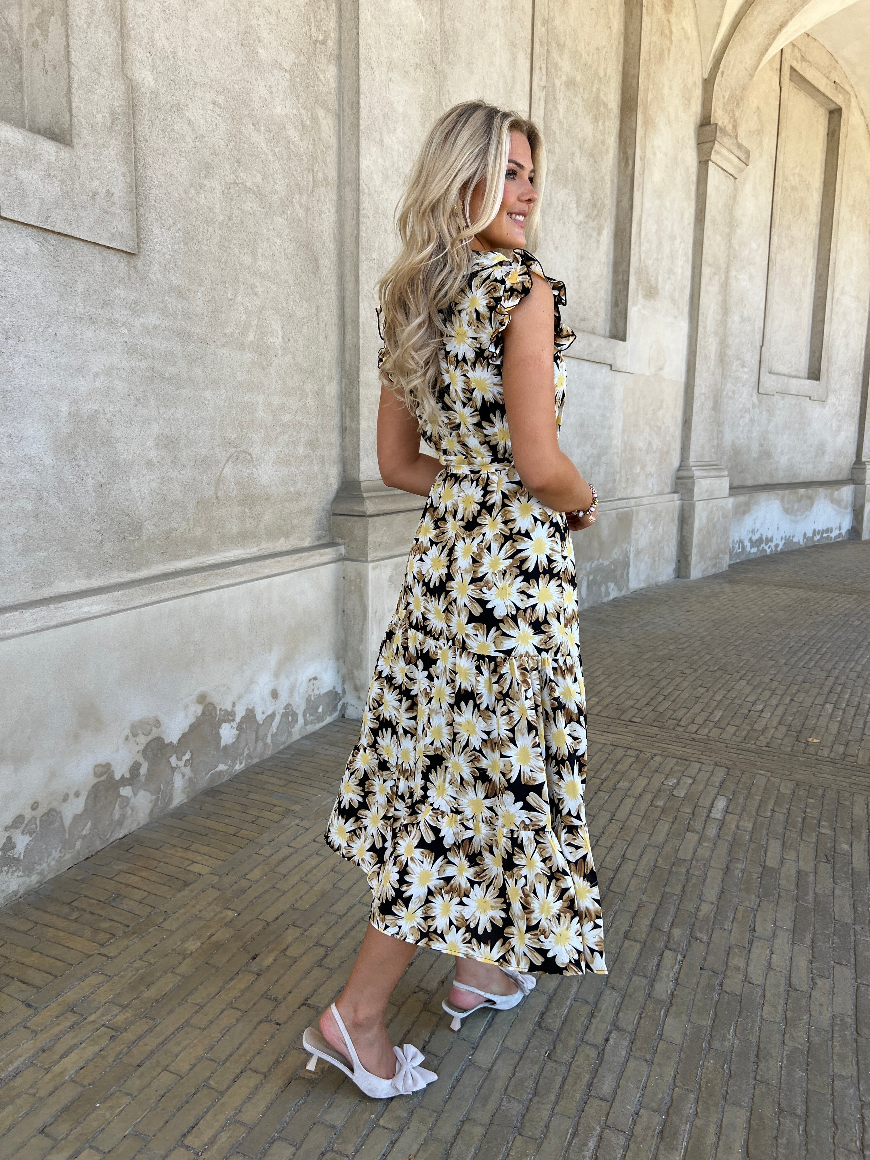 Elli yellow flower dress