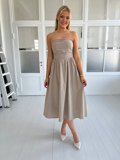 Eight luxe taupe dress