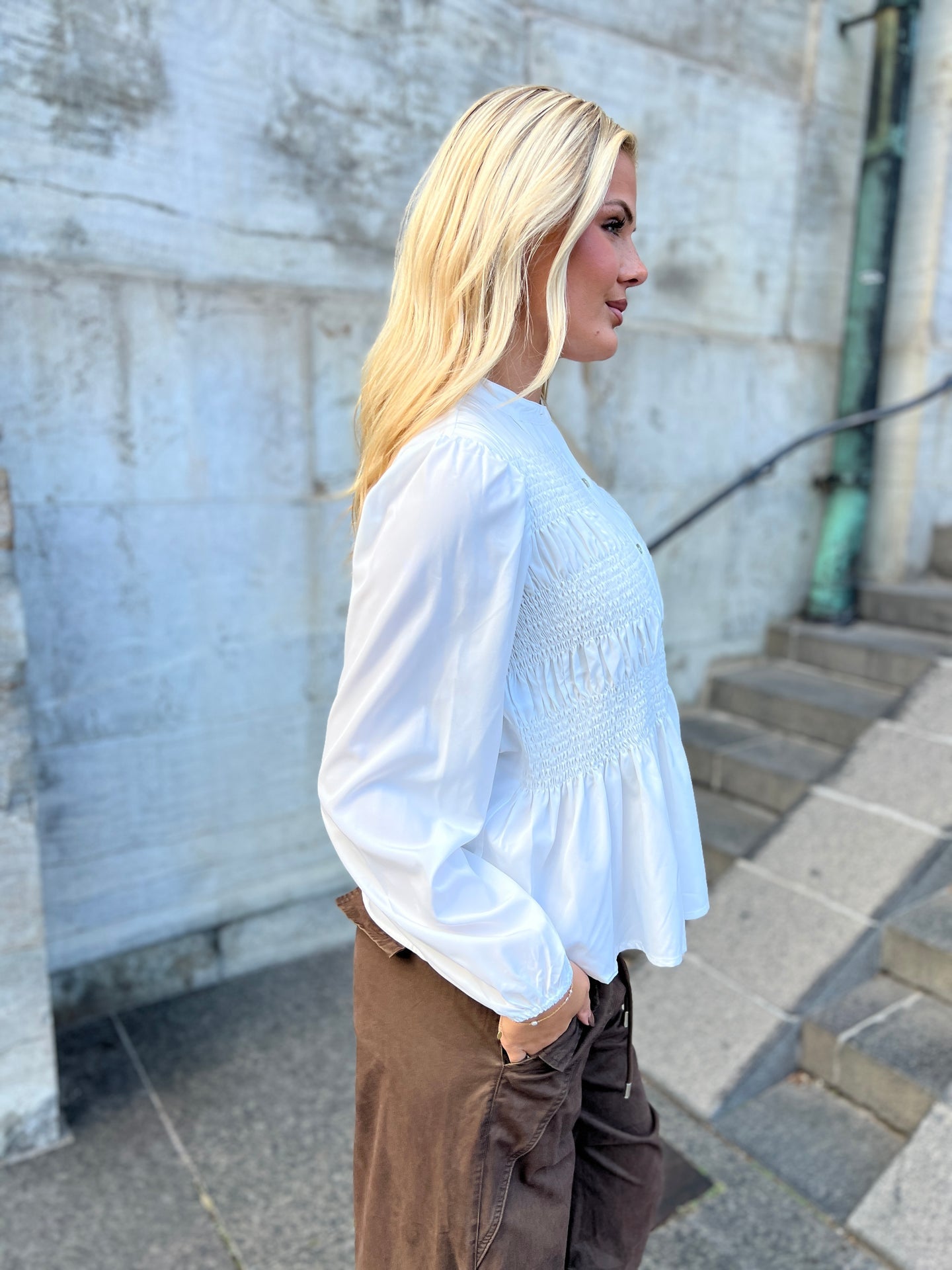 Continue skjorte -chloe smock white
