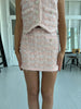 Elli white rosa boucle skirt