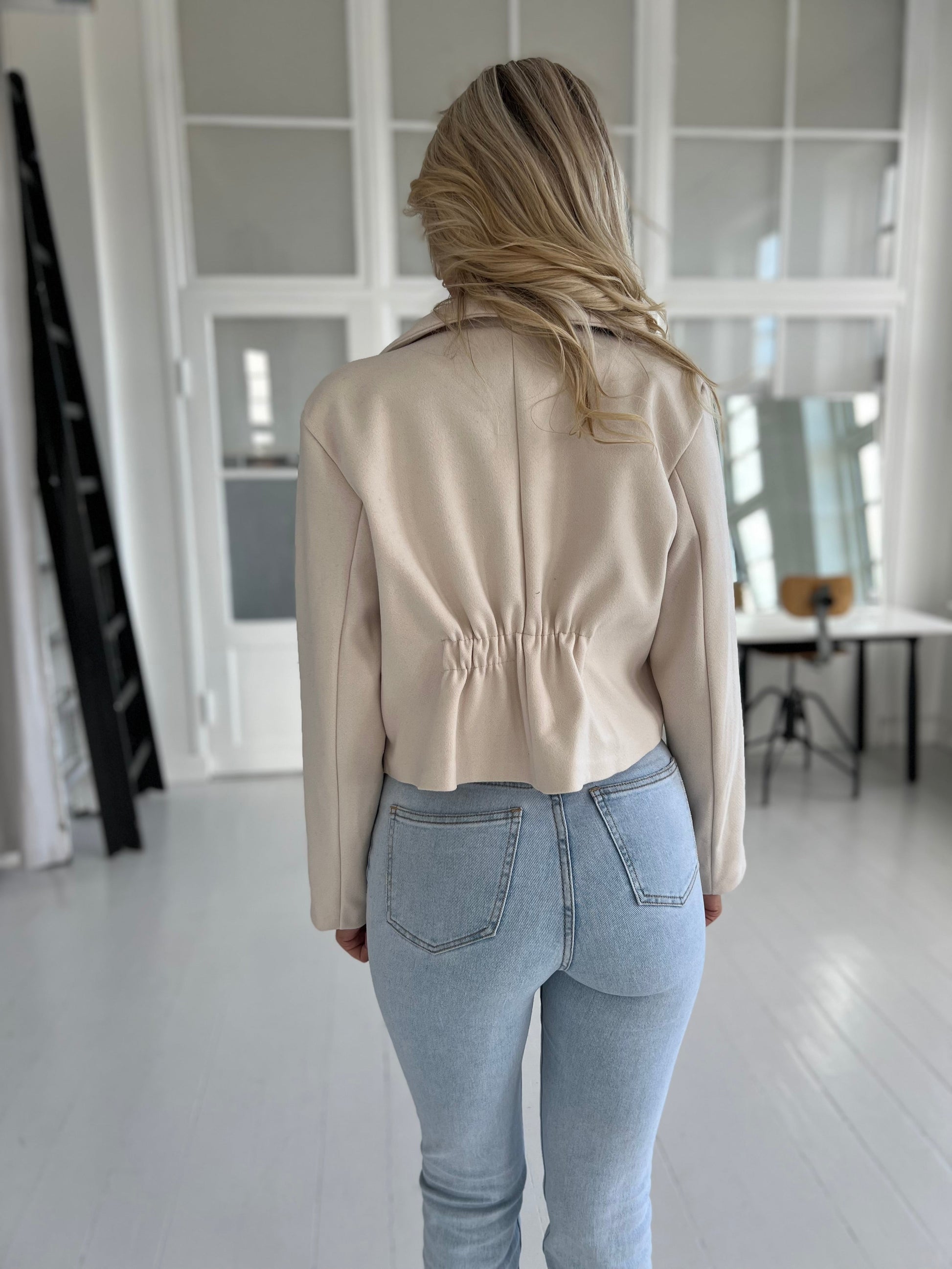 Syma beige Jacket (1433)-jakke-Aaberg Copenhagen