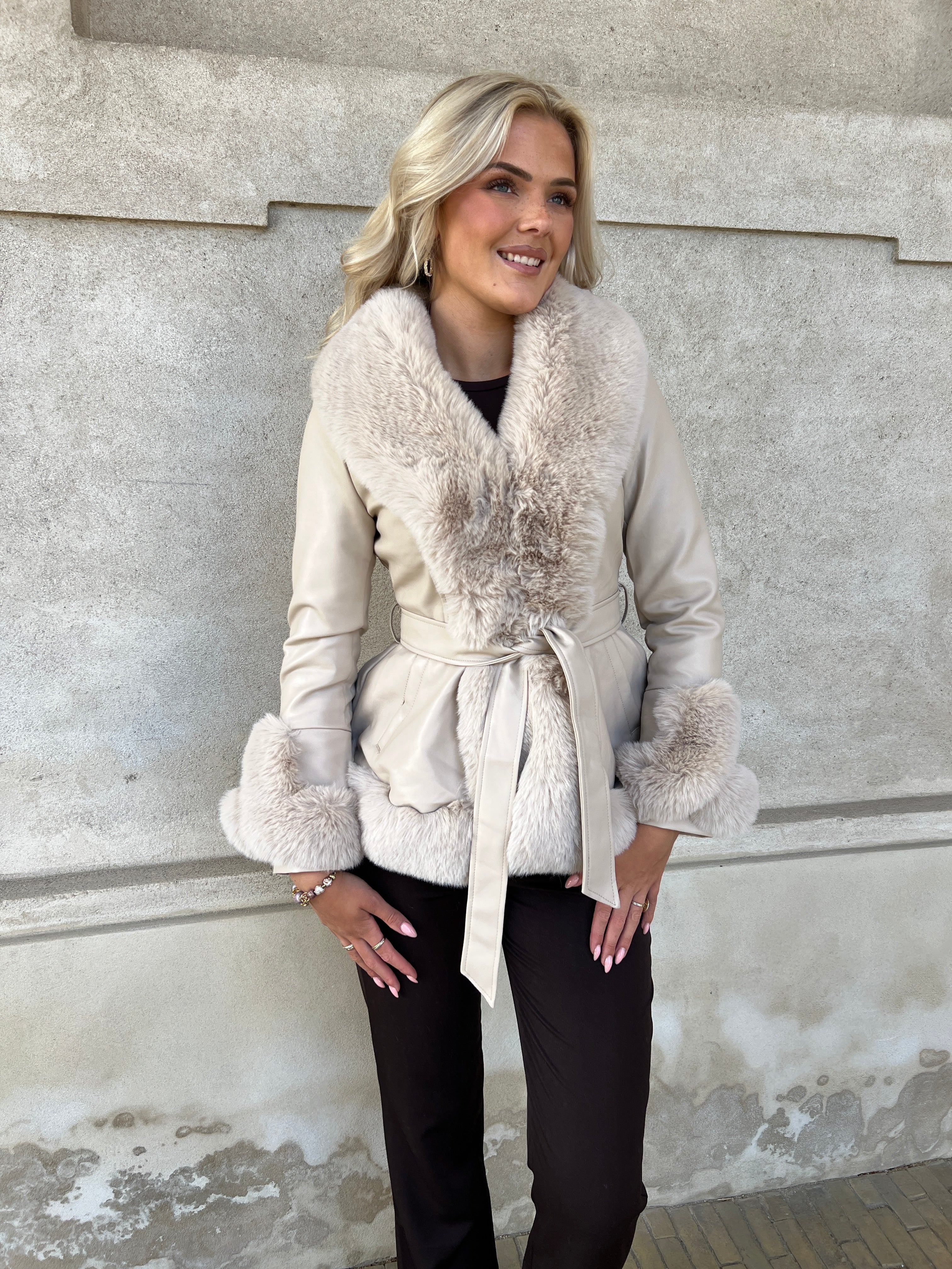 Flam beige jacket