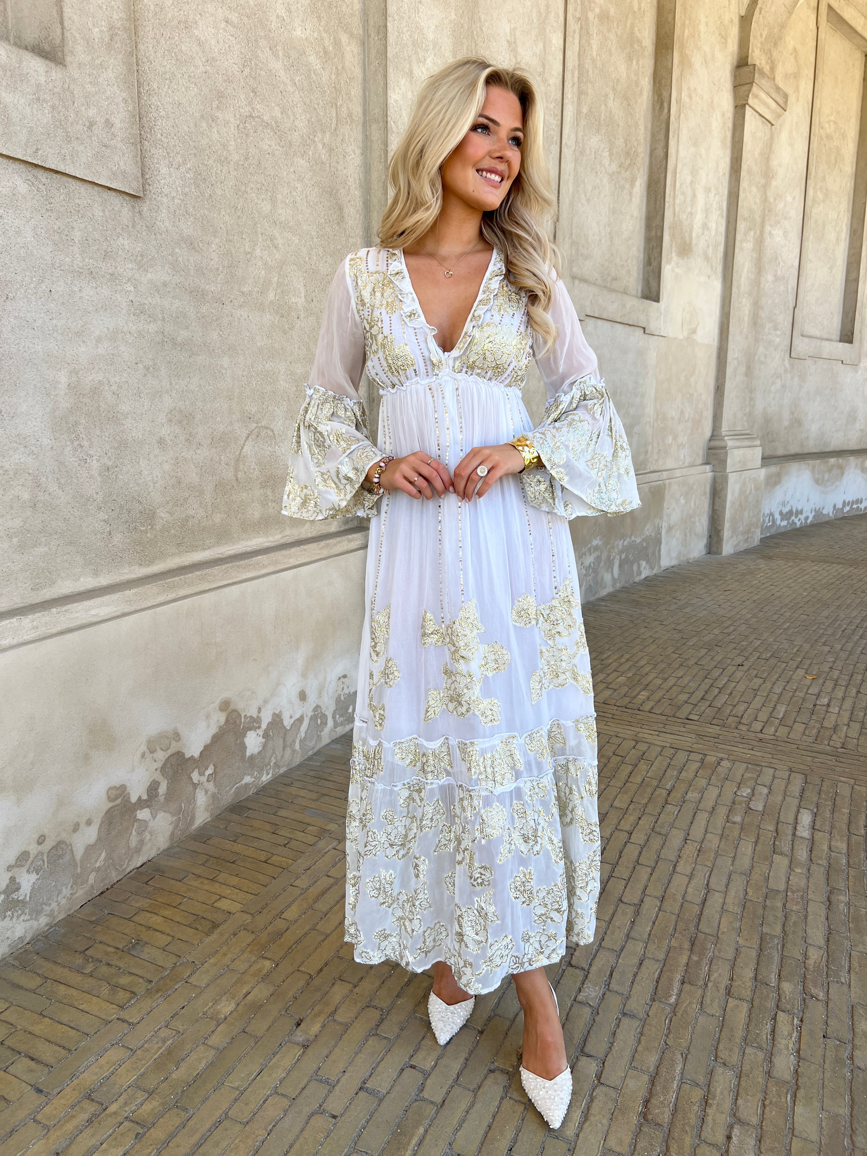 GD golden days white bohemian dress