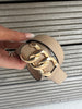Taupe leather belt