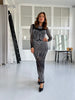 Flam long black sequins dress