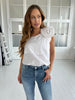 Elli White linen top white