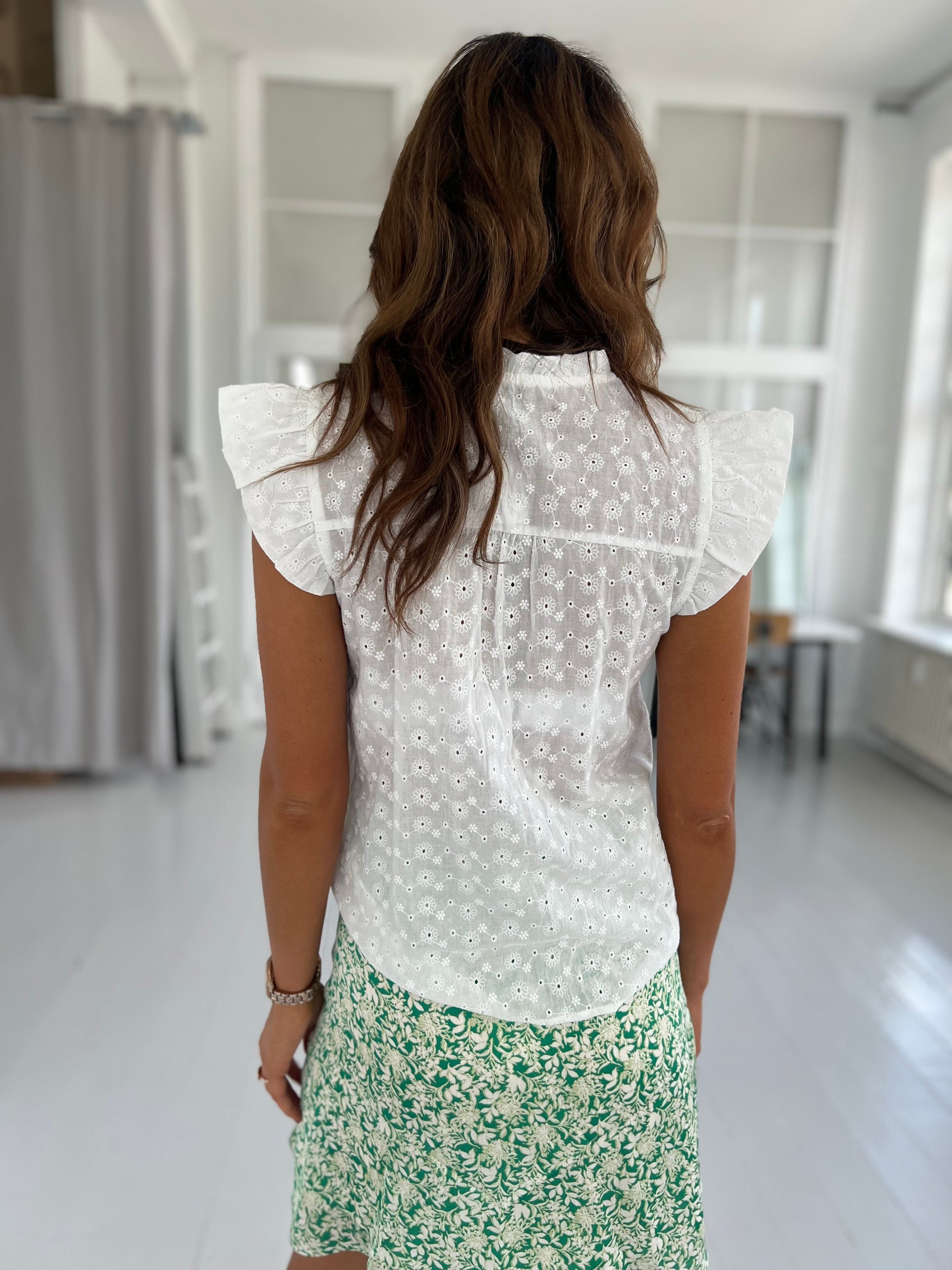 Majolica white top (9284)-Skjorte-Åberg CPH-Åberg Copenhagen DK