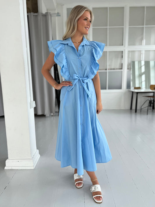 Cherry blue cotton dress (1981)