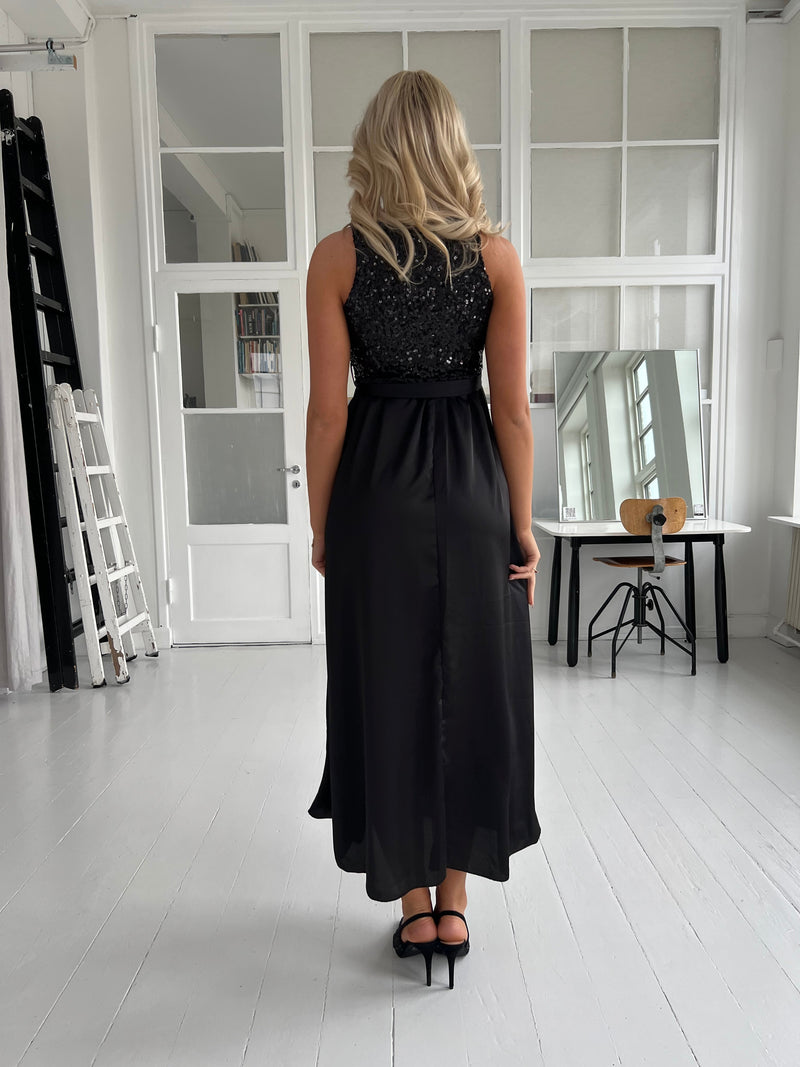 So Look black strap dress (6092)-kjole-Aaberg Copenhagen