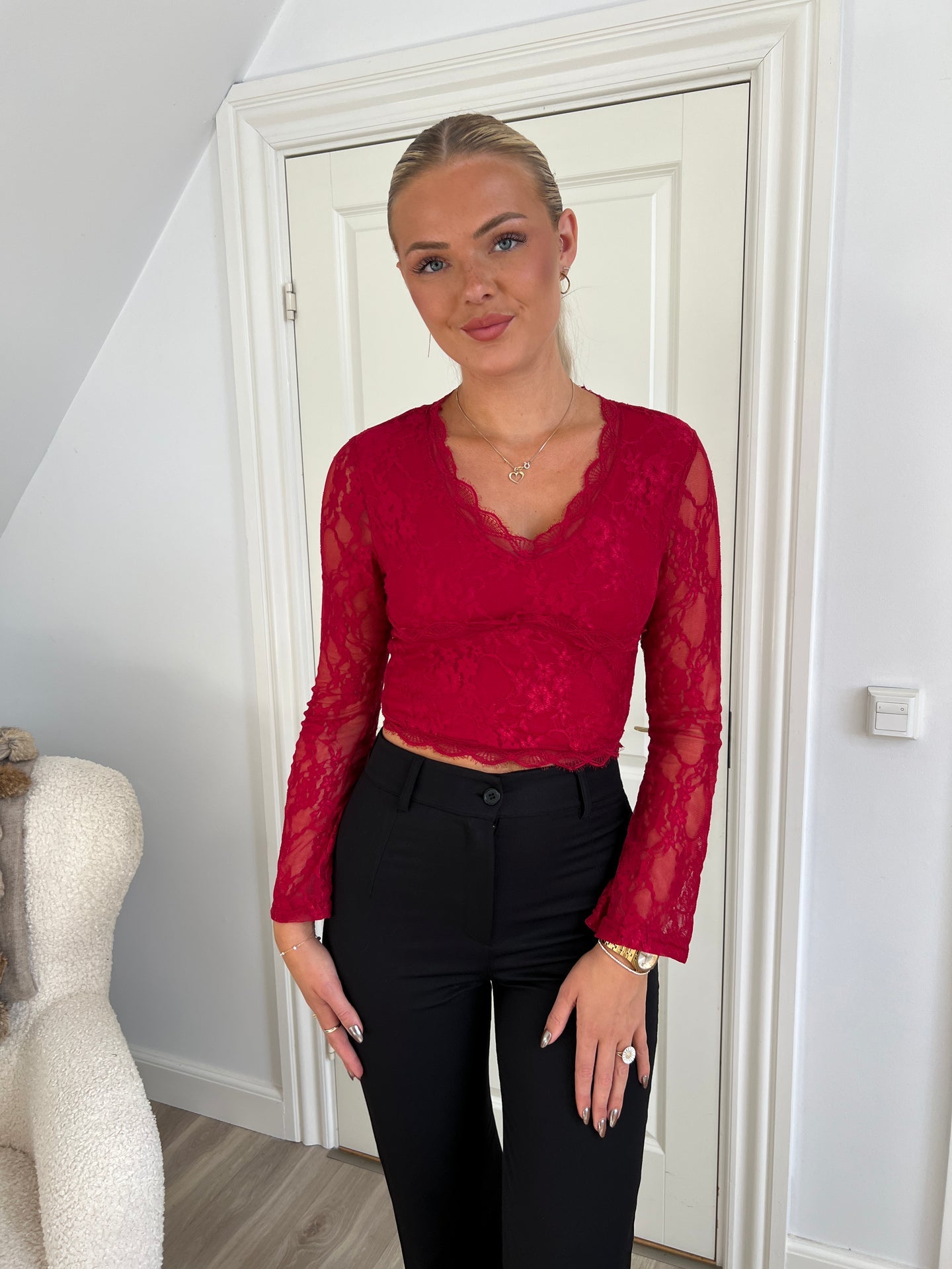 Fleur bordeaux blonde bluse - Åberg Copenhagen
