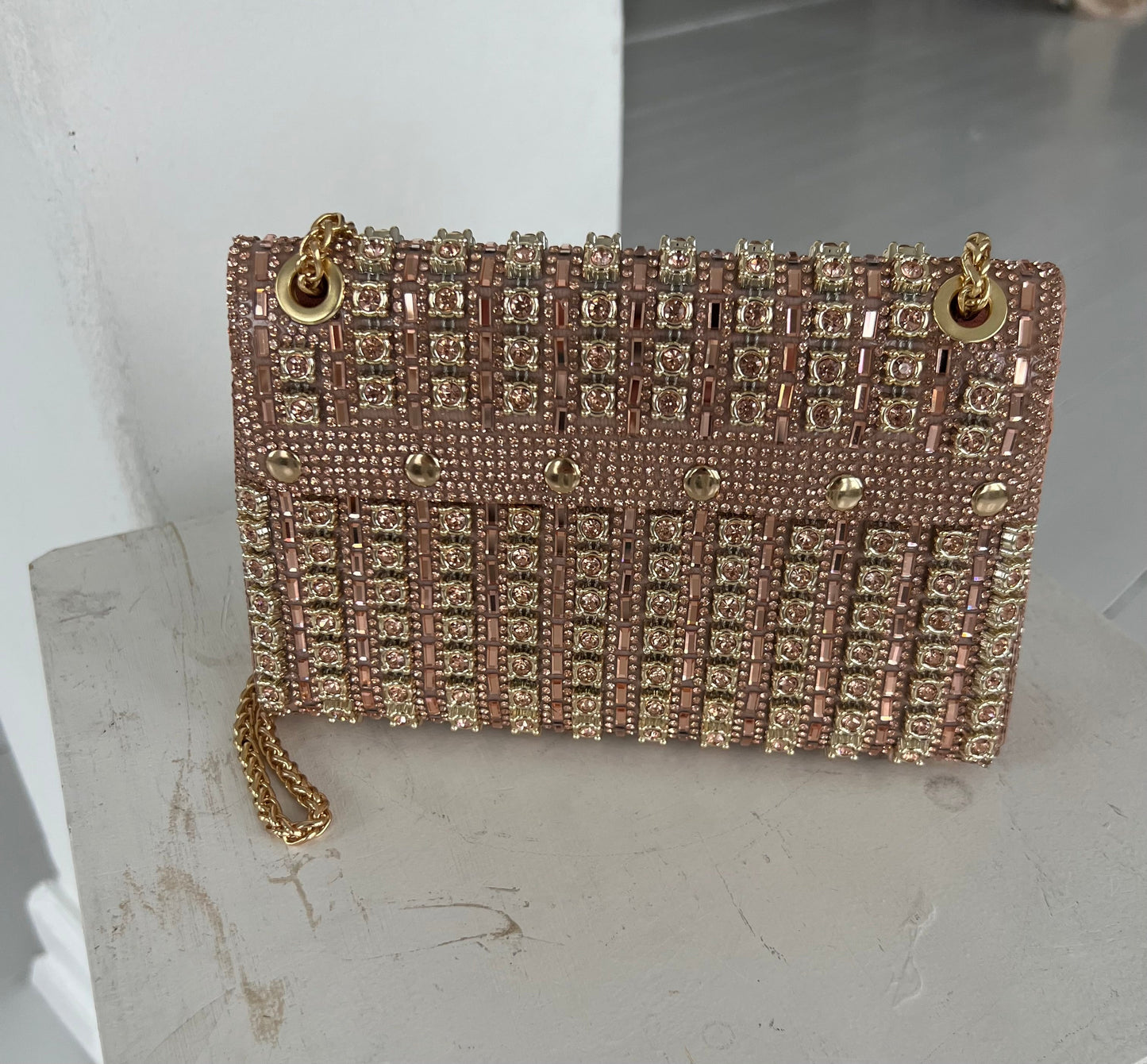 Gallantry champagne glitter handbag (886)