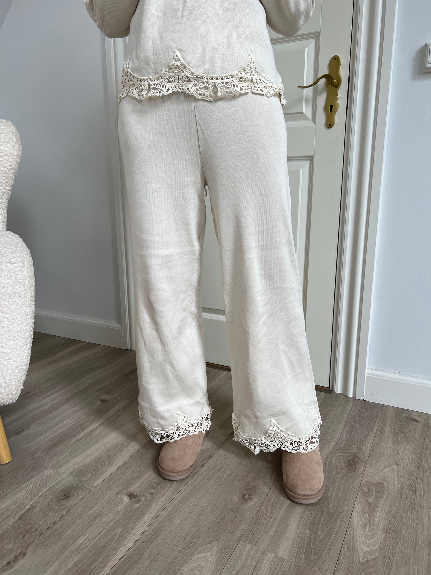 May beige knit pants - Åberg Copenhagen
