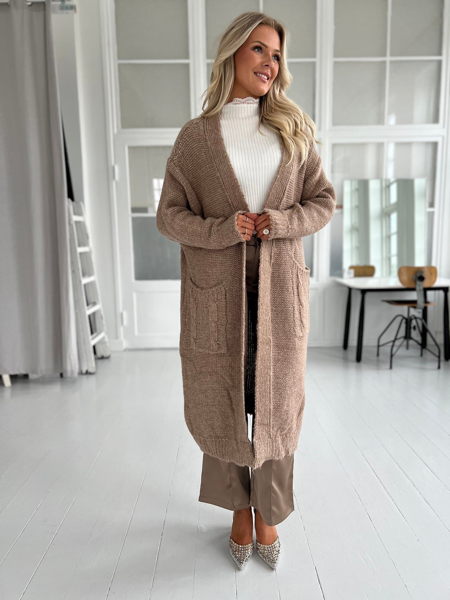 Azaka long knit cardigan (8923)