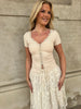 By Swan beige romantic blouse