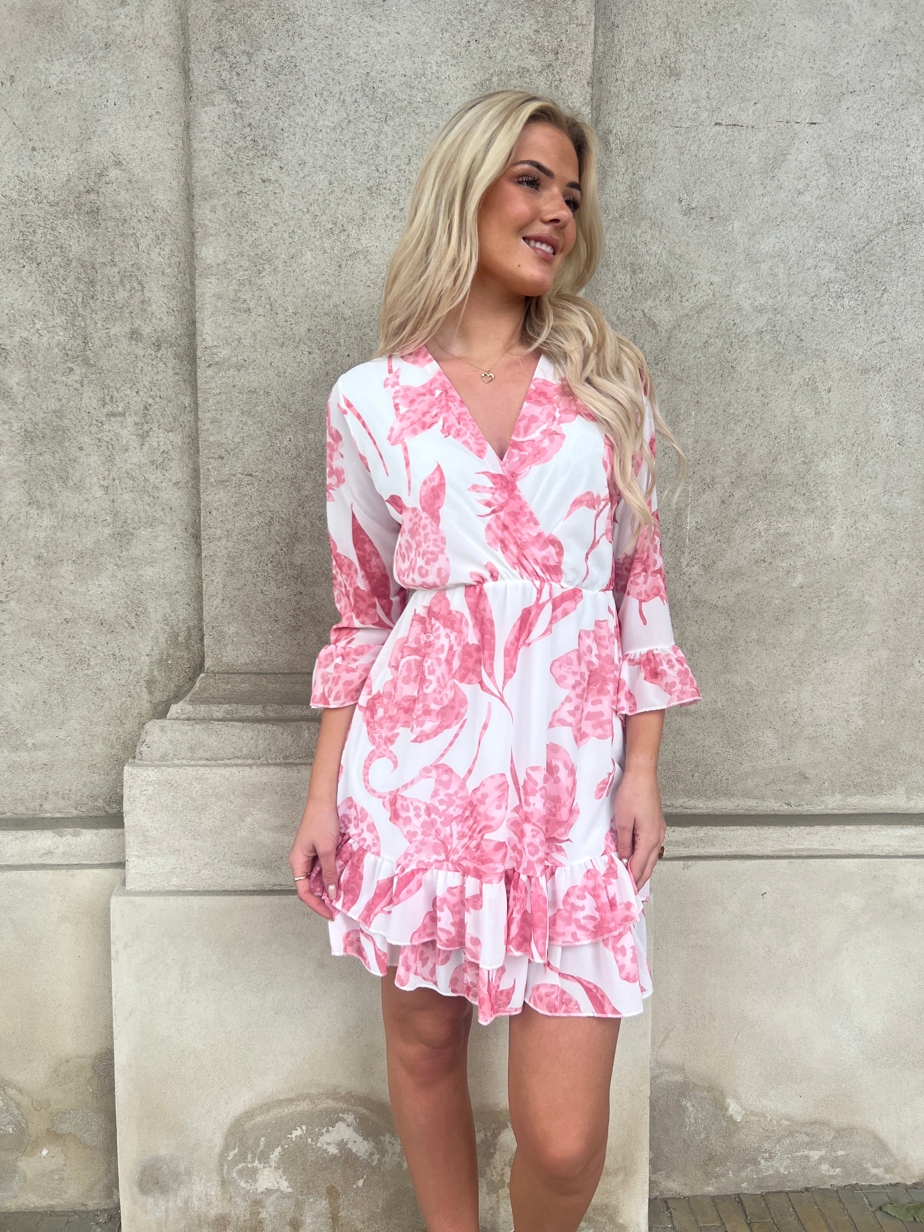 Estee ruffle flower dress