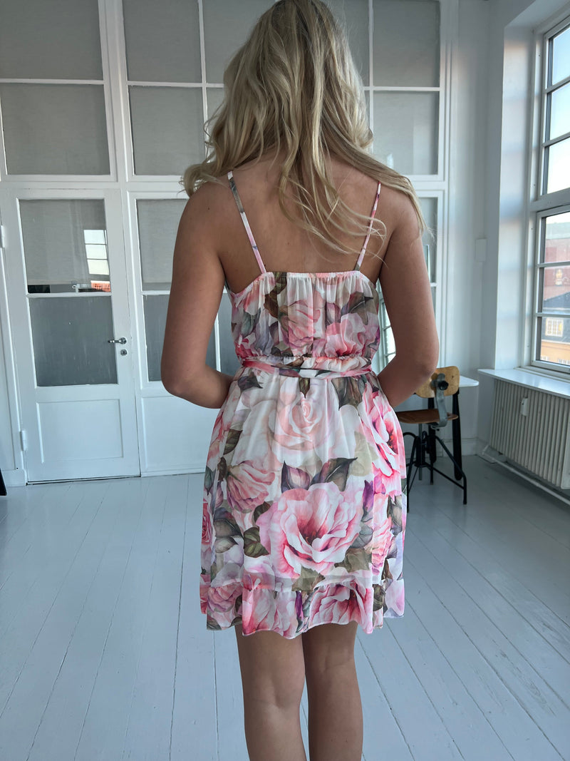 Estee short pink flower dress