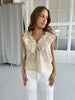 Elli Sand ruffle blouse