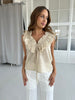 Elli Sand ruffle blouse