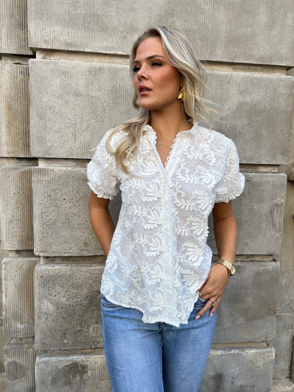 Kilky white bohemian shirt (548)