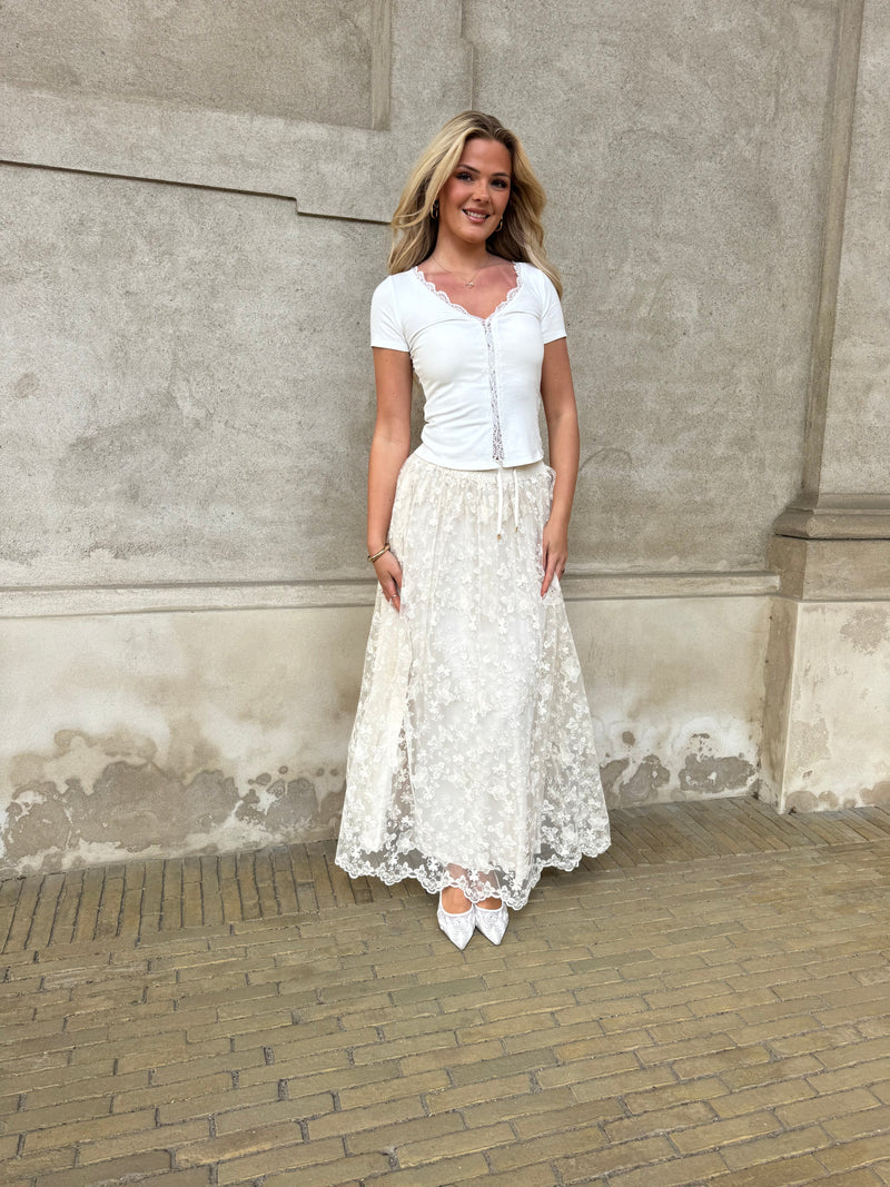 Rosie long lace skirt
