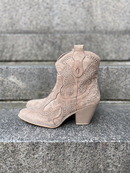 Belle beige rhinestone boot (3258)