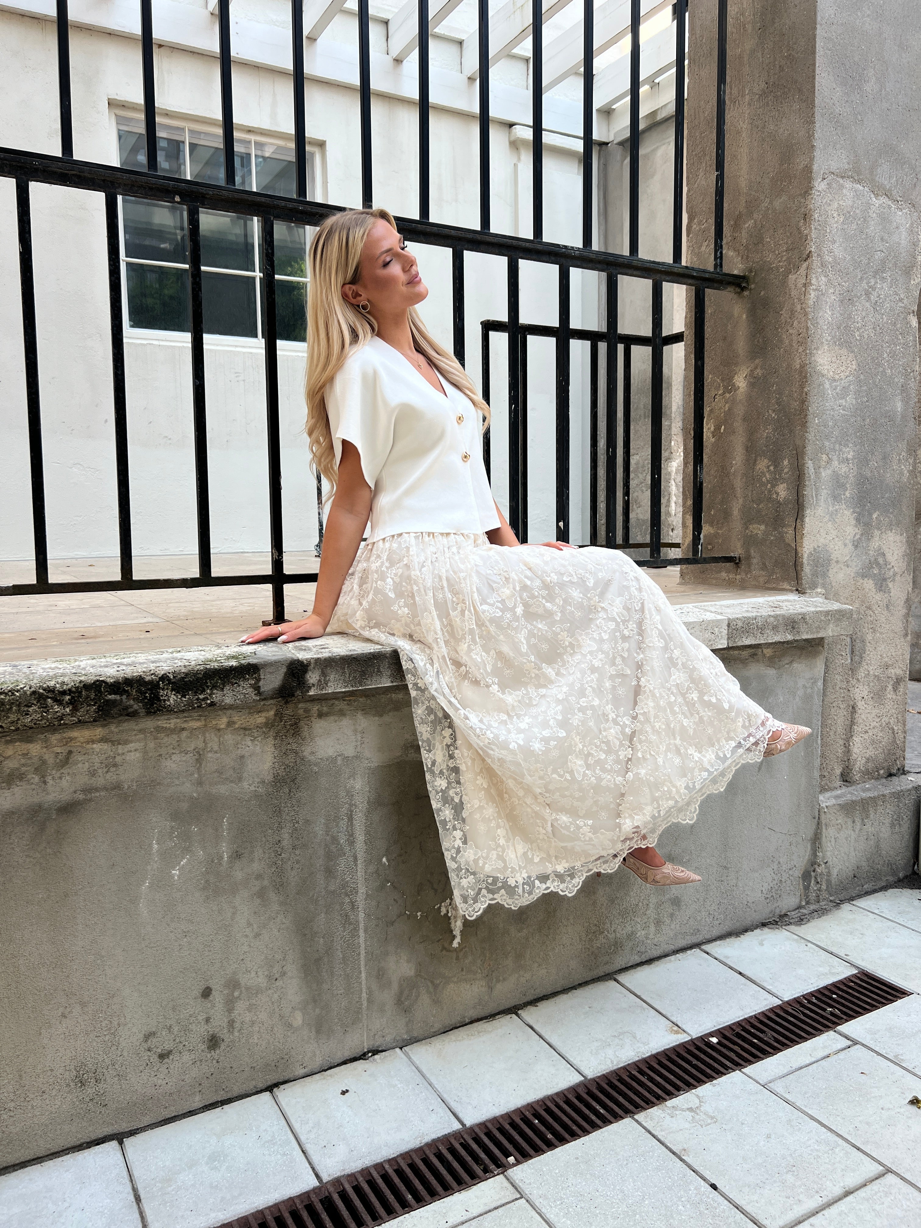 Rosie long lace skirt