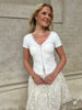 By Swan white romantic blouse